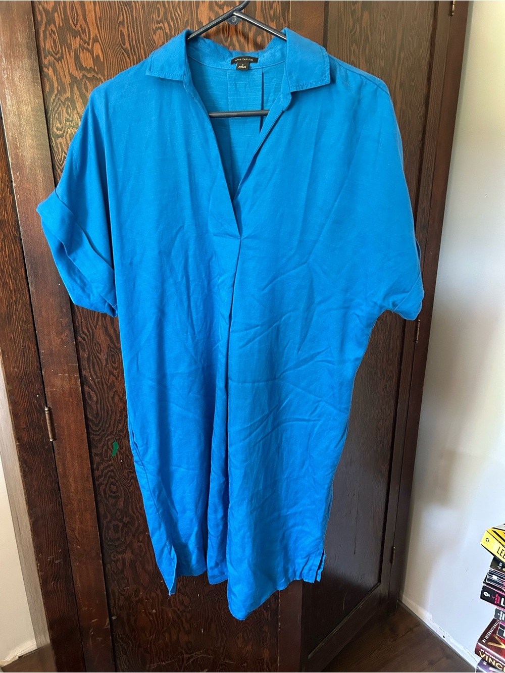Ann Taylor Blue Shirt Dress